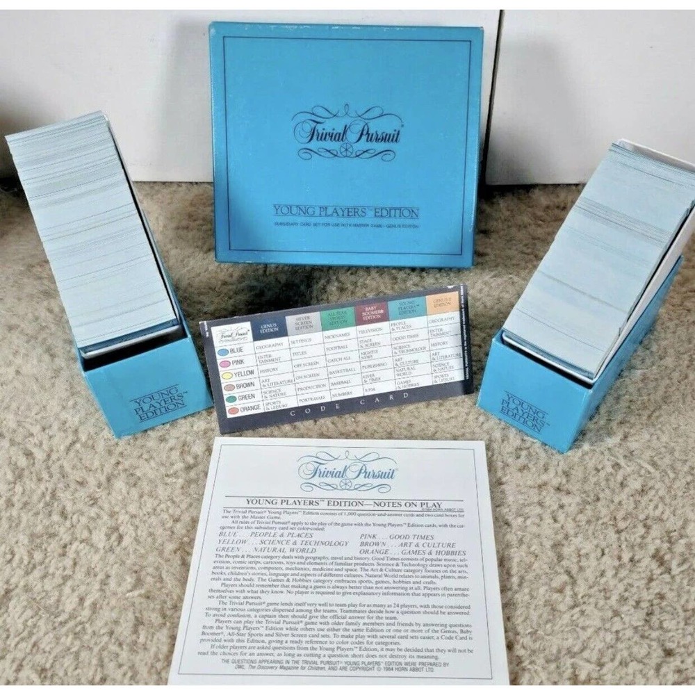 Trivial Pursuit Young Player's Edition Card Set 1985 US Edition